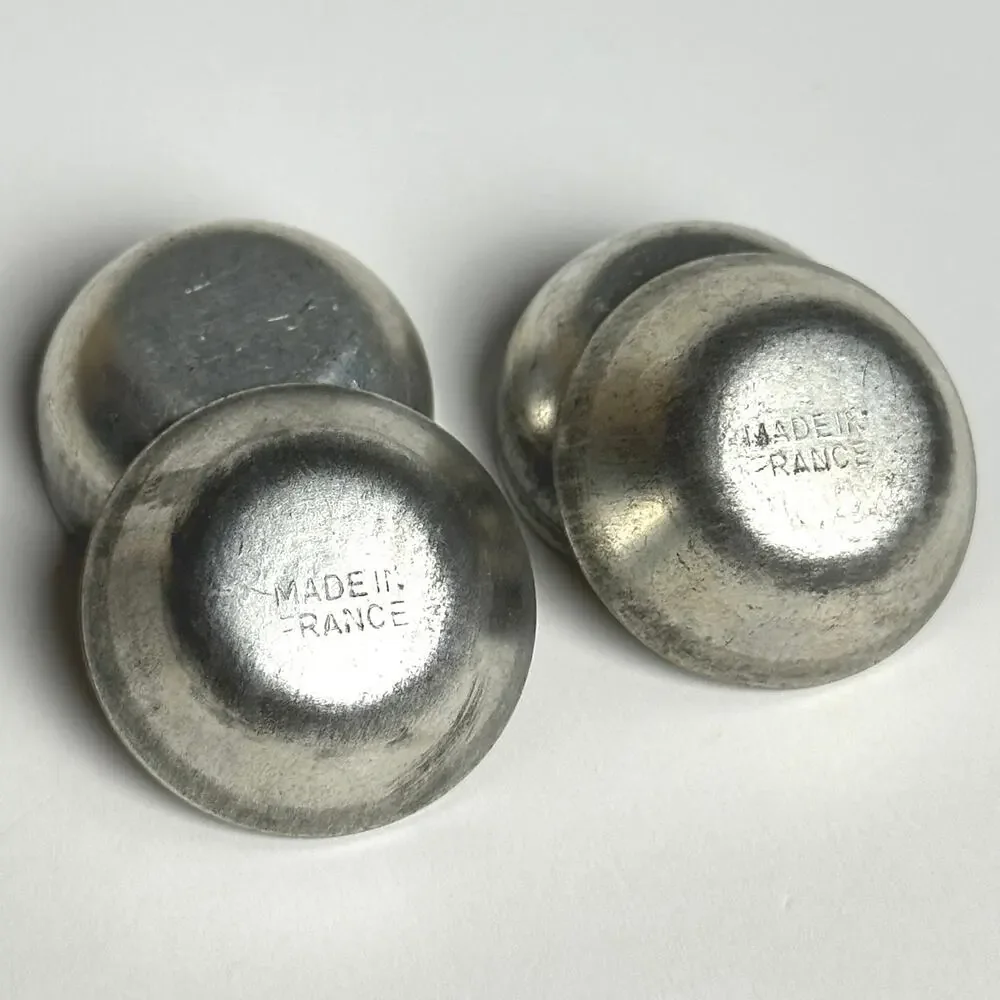 French vintage pastry molds set 4 tinplate cups timbale custard brioche mousse